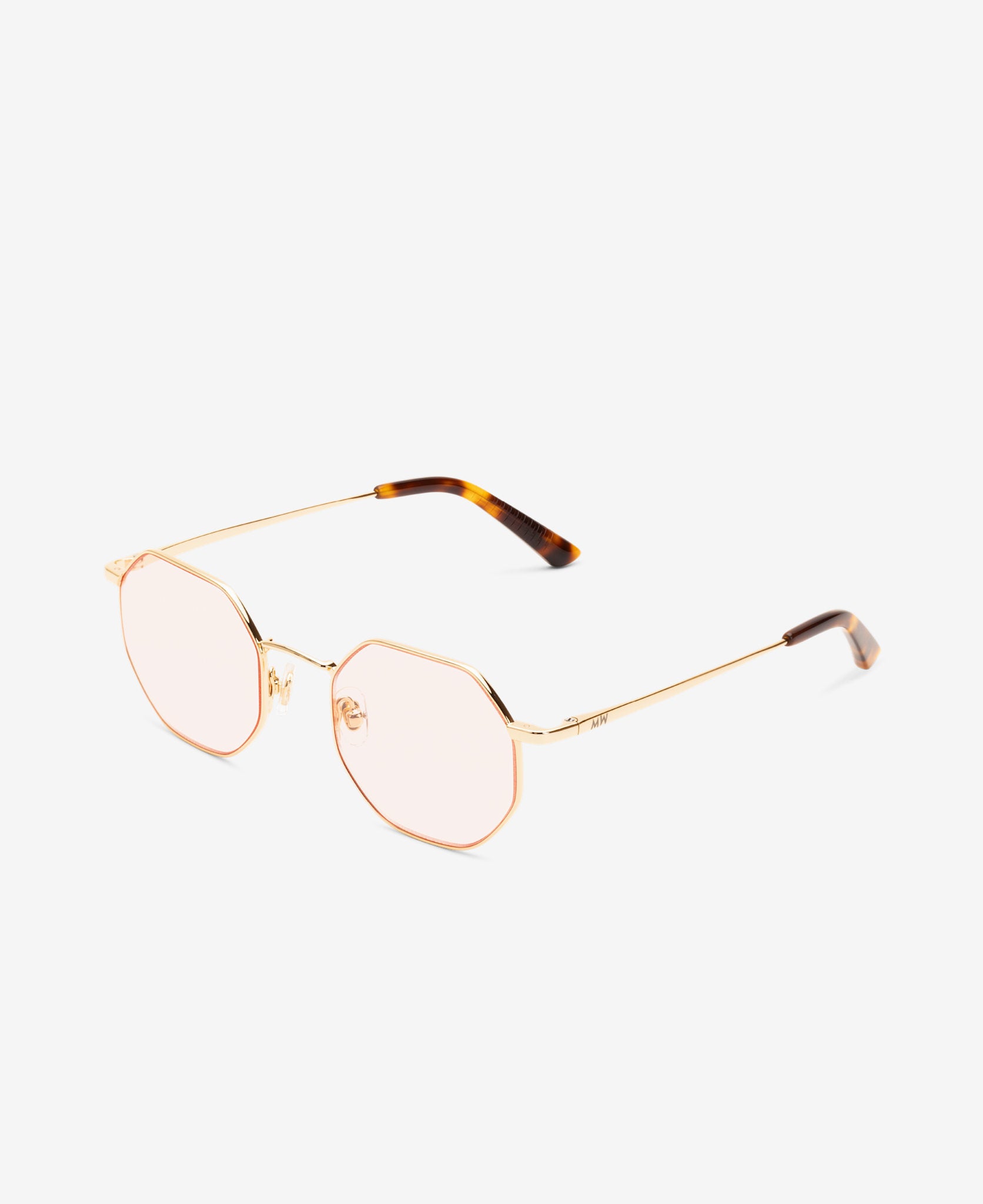 LIAM OPTICS - Gold Peach-red tint