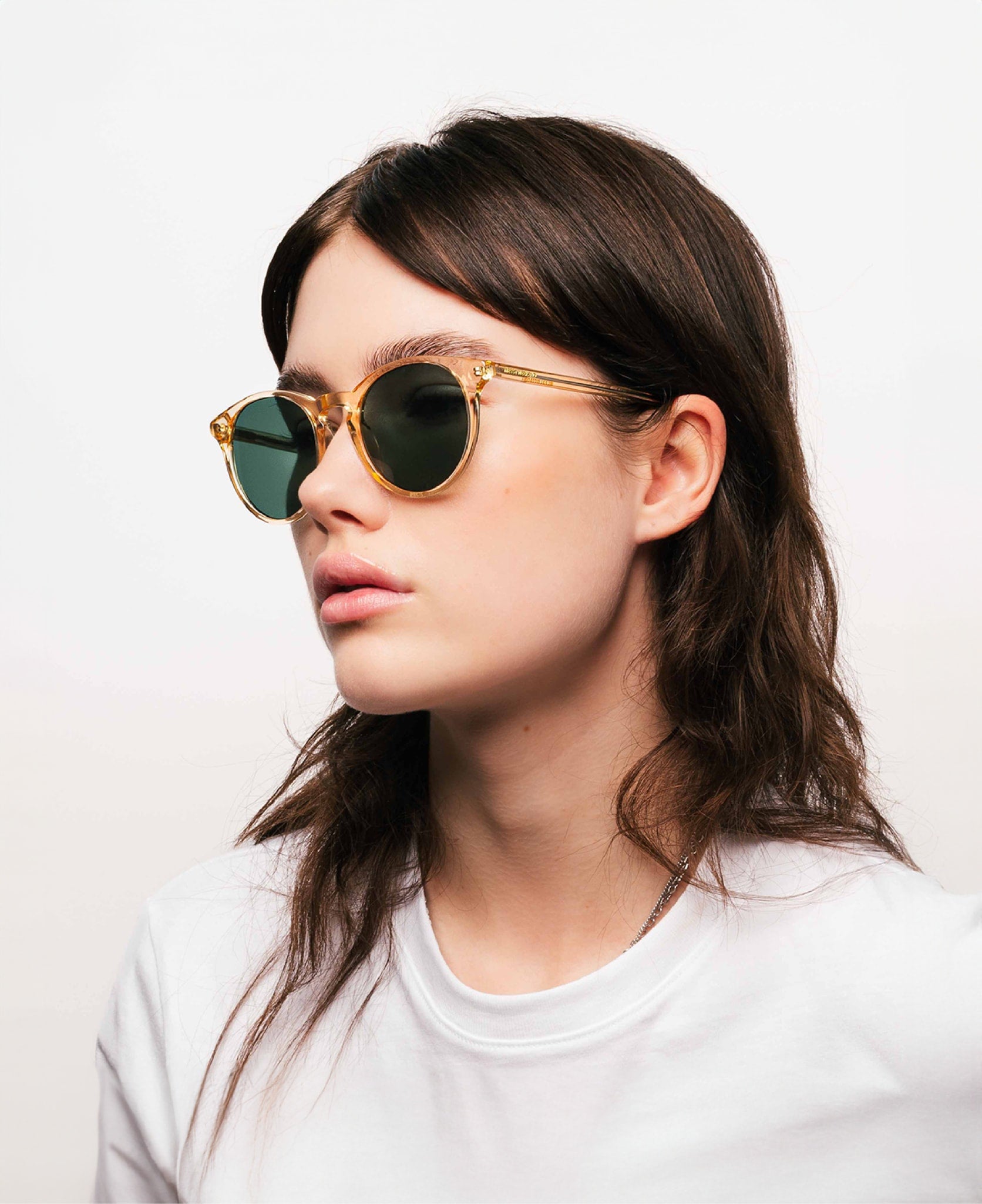 小物 MESSYWEEKEND DEEP  Bottle Green NEW DEPP Bottle Green - Round Sunglasses |MESSYWEEKEND