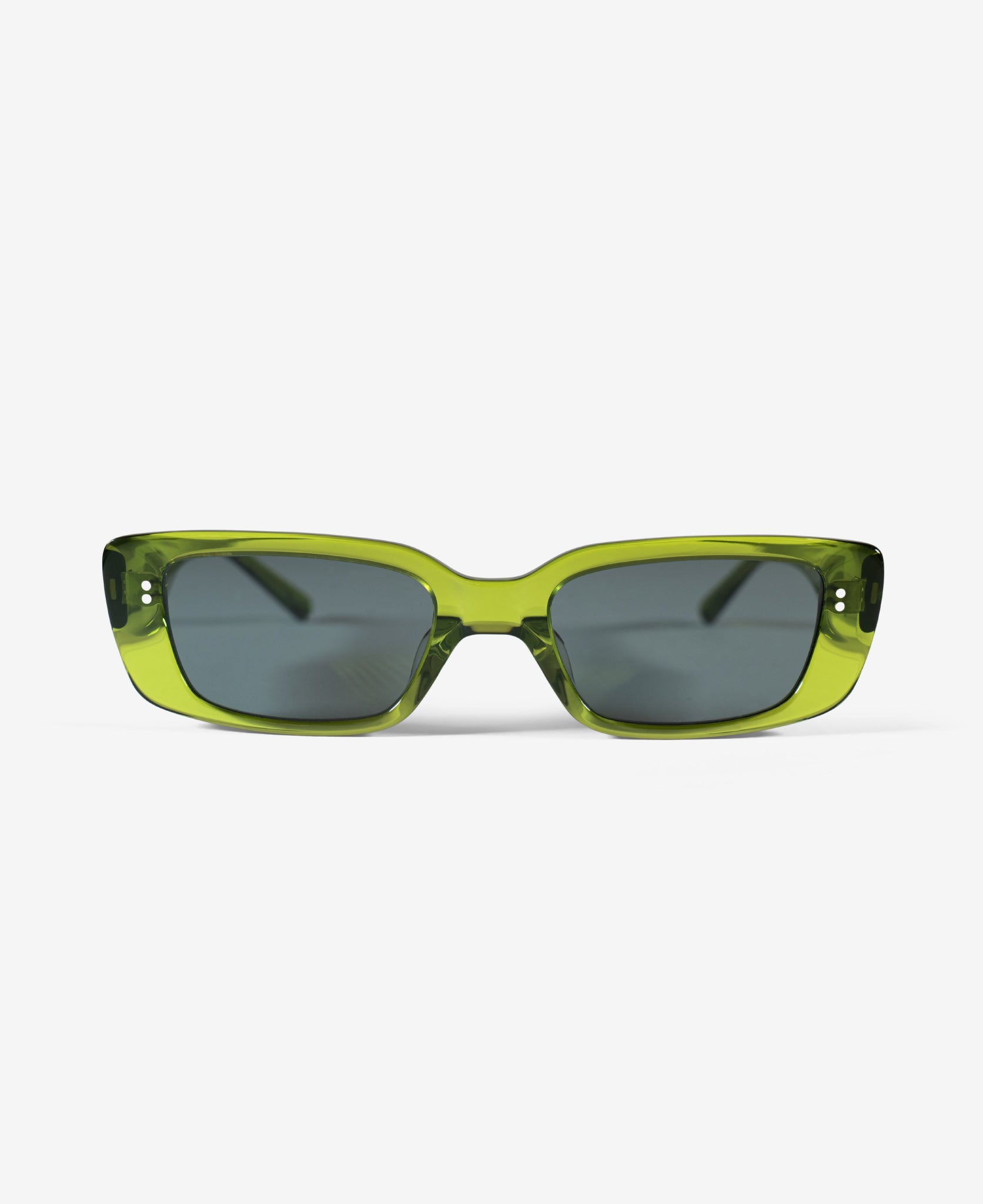 GRACE Transparent Green Frame Slim Sunglasses MESSYWEEKEND