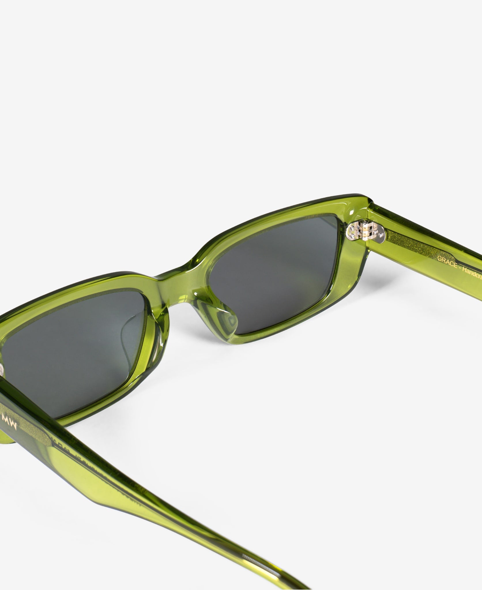 GRACE Green - Rectangular Sunglasses | MESSYWEEKEND