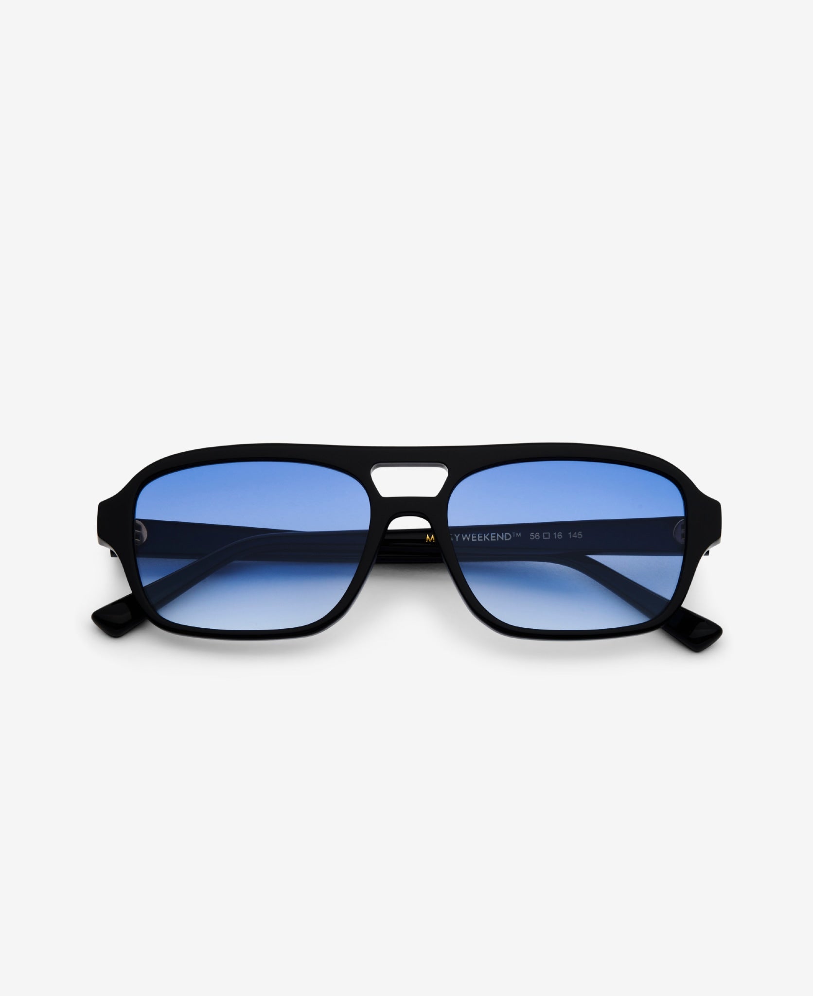 Sunglasses BURT |MESSYWEEKEND Aviator Blue Lens – Black -
