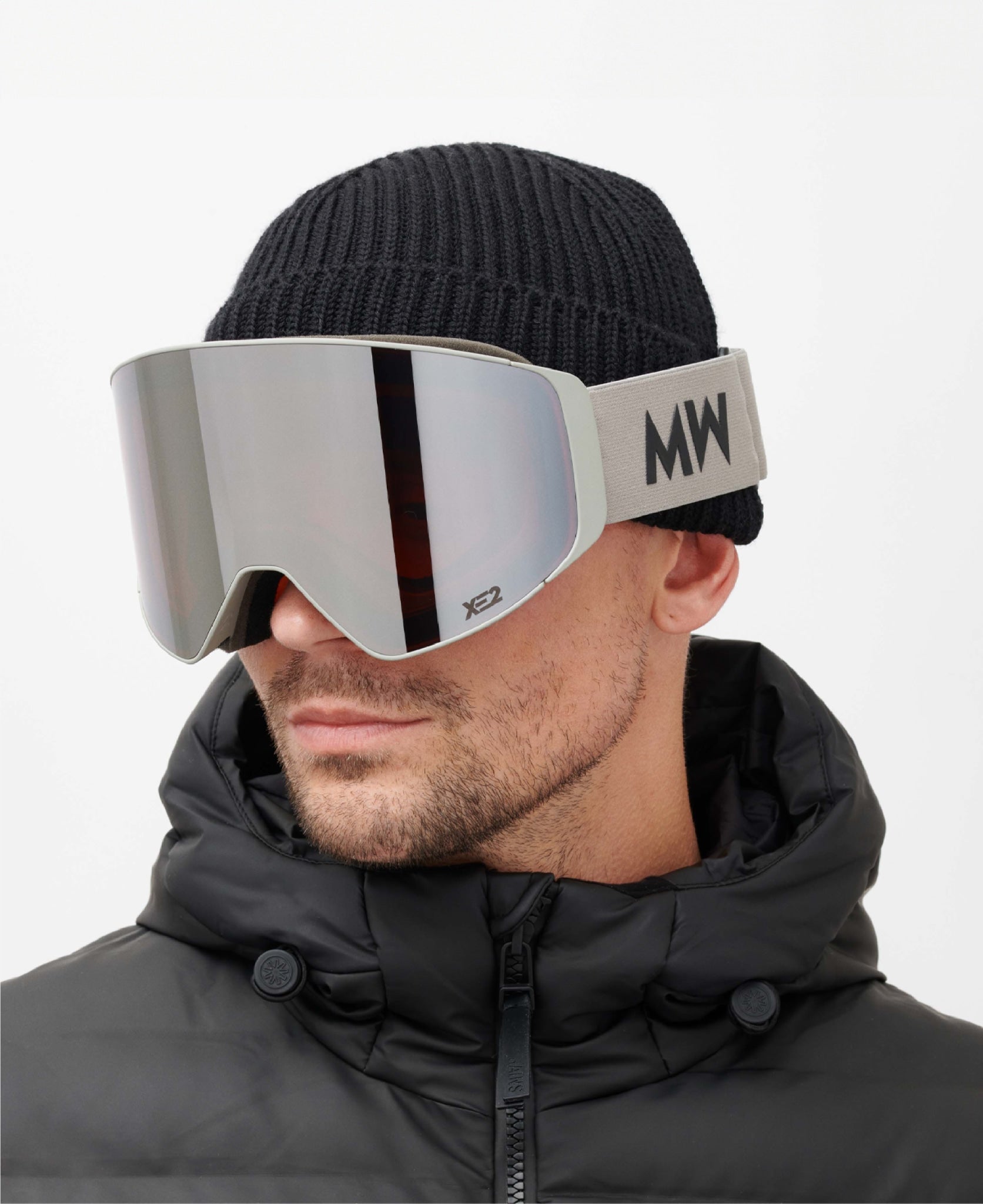 CLEAR XE2 - Light Grey Silver Mirror - Ski Goggles⎪MESSYWEEKEND