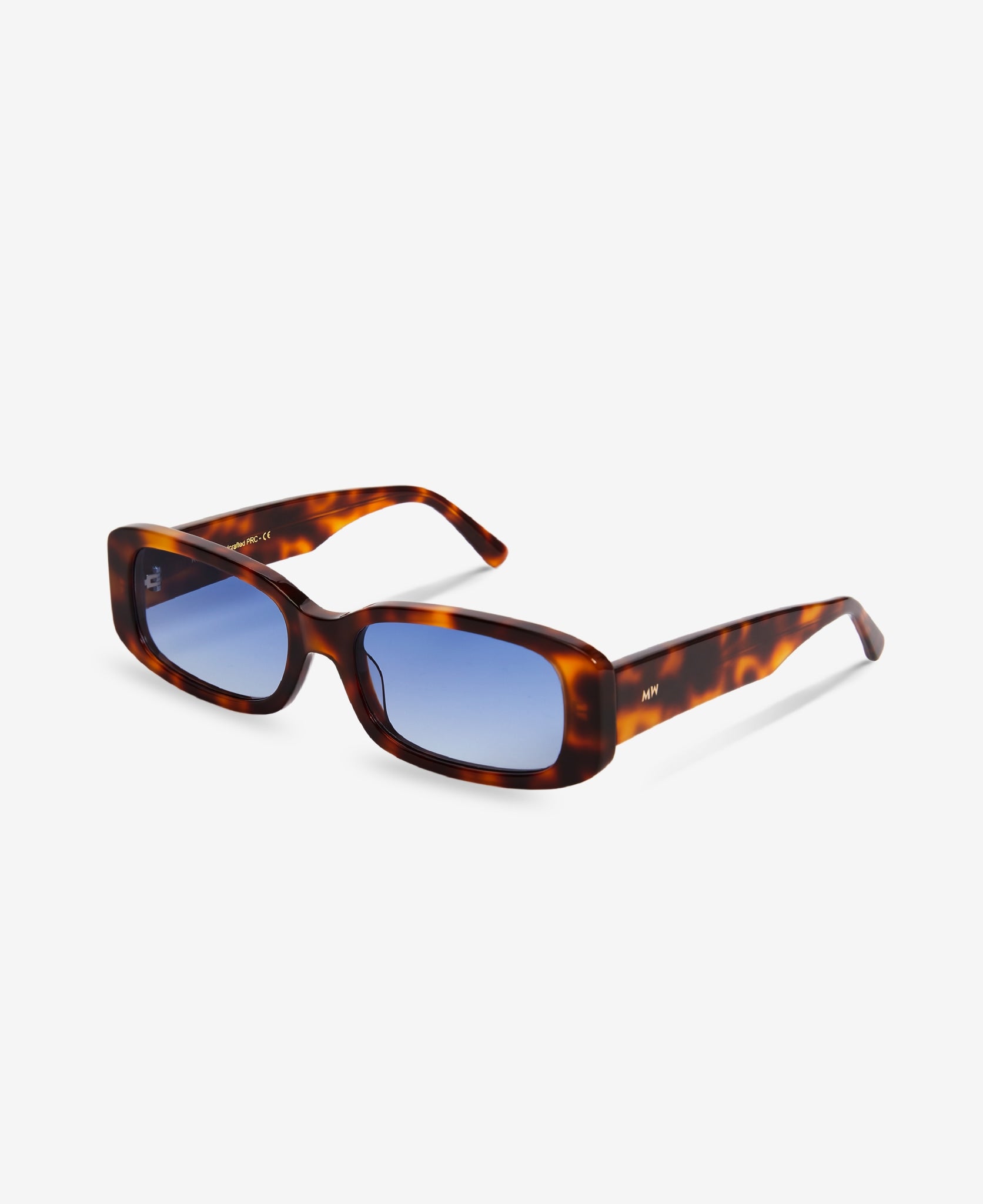 ROXIE Tortoise – Blue Lens – Slim Sunglasses|MESSYWEEKEND